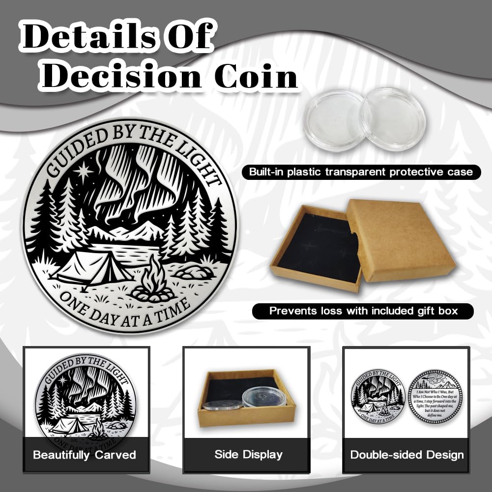 UNICRAFTALE 2Pcs Aurora Camping Coins Forest Waterfall Coins Stainless  Steel Word Coin Decision Maker Commemorative Coin with Paper Box for Women  Men Commemorative Gifts : Amazon.co.uk: Toys & Games