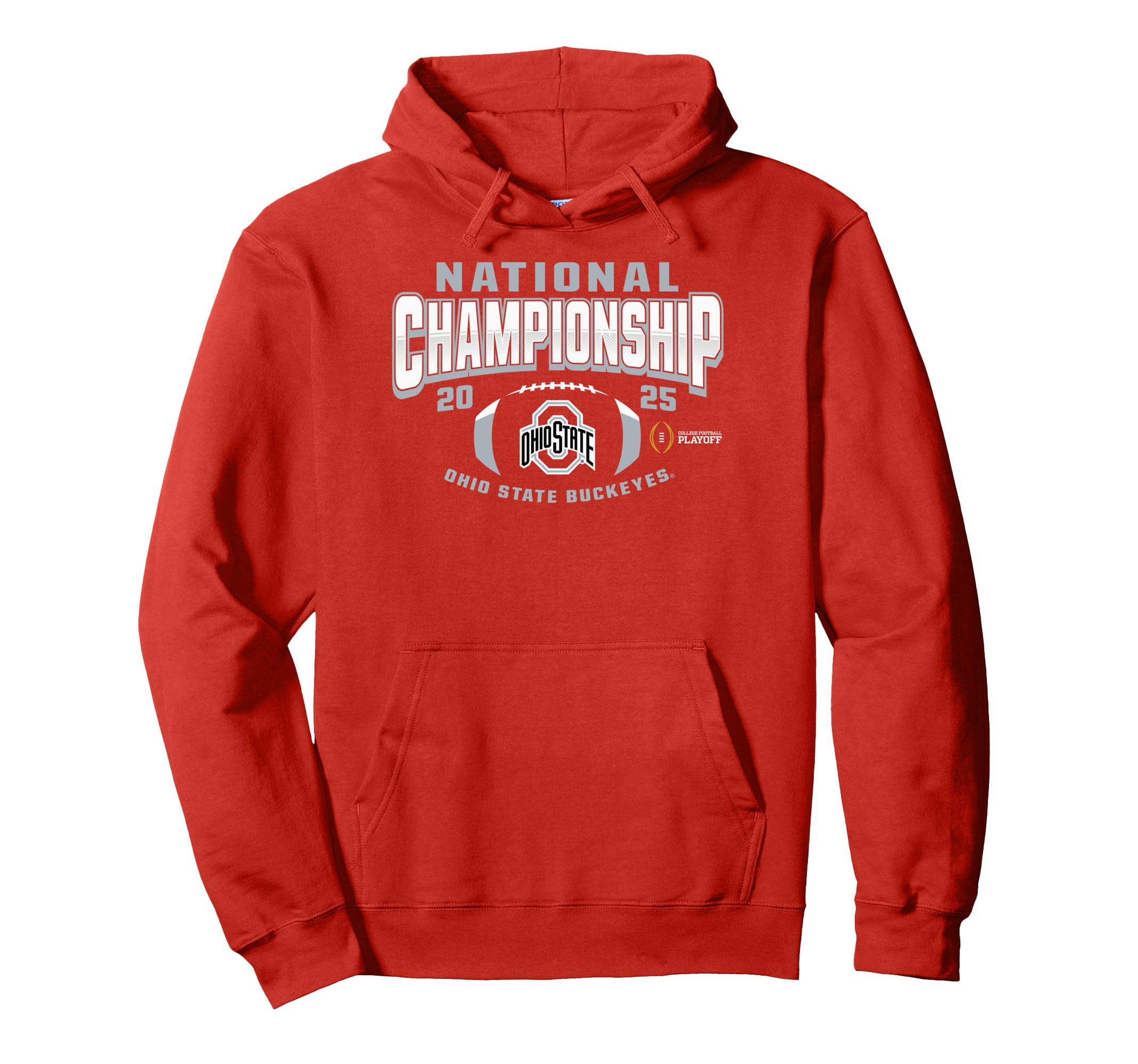 Ohio State Buckeyes National Championship 2025 Football Red Pullover Hoodie