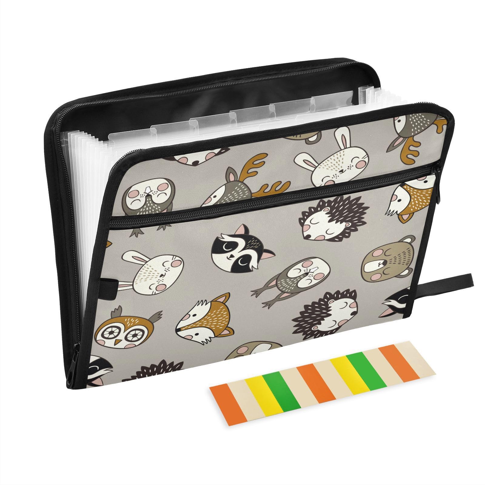 ALAZA Vintage Dog Paw Expanding File Folder - 13 Pockets, Zipper Closure, Holds A4/Letter Paper - View #8
