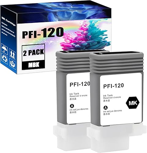 PFI-120 - Cartuchos de tinta negro mate para Canon Ink 120 para trabajar con Image PROGRAF IPF TM-Series TM-200 TM-205 TM-300 TM-305 Combo de