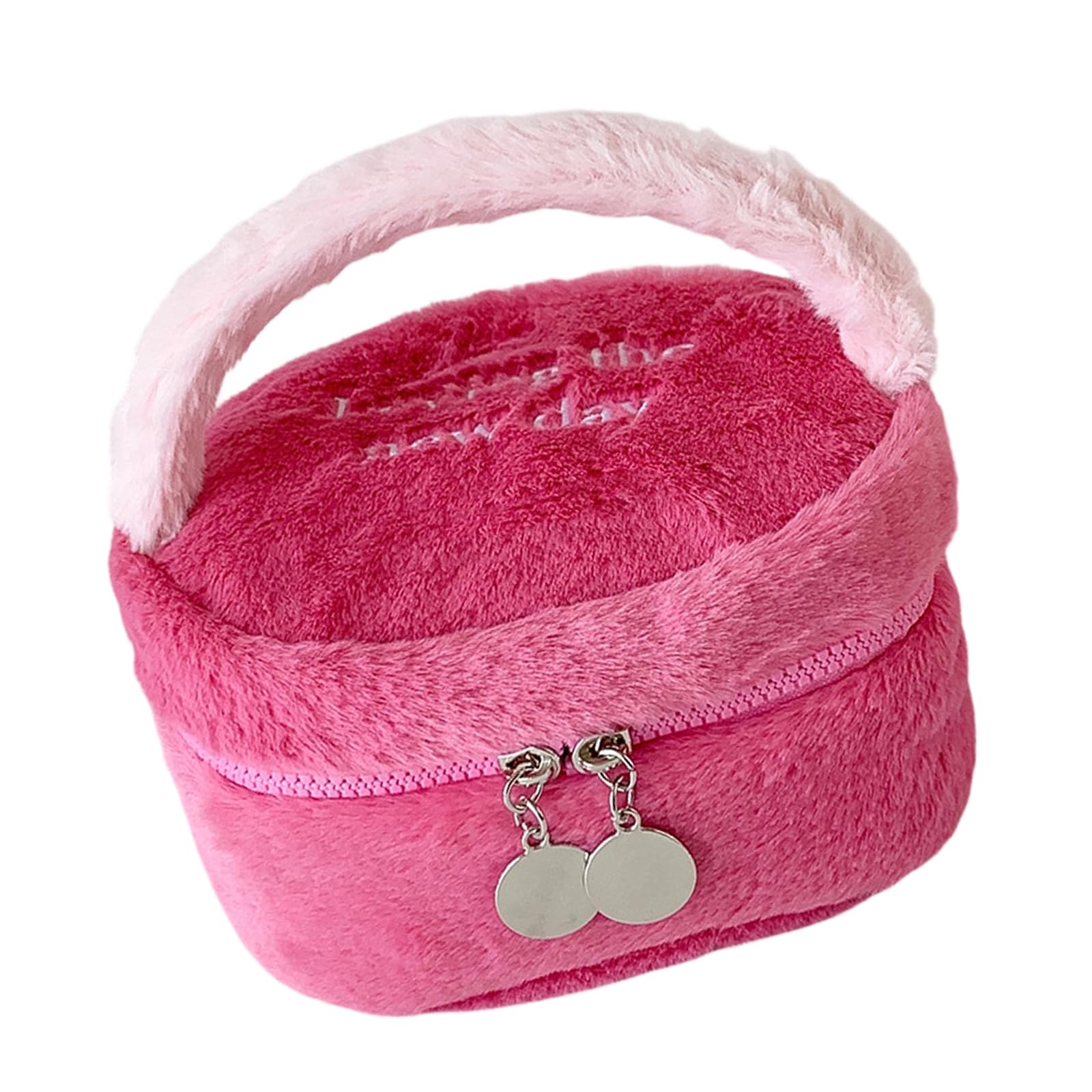 Plush Makeup with Spacious Design for Easy Travel Use Washable Soft Bag