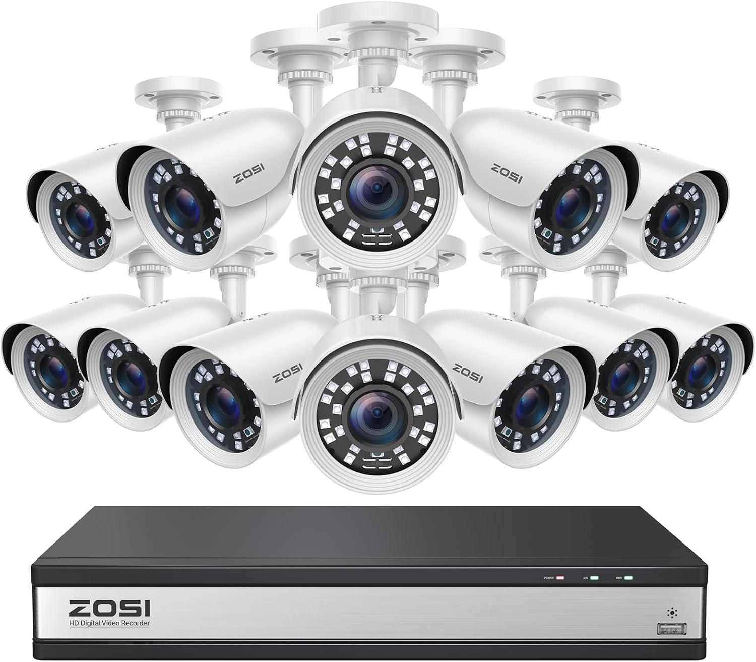 Amazon.com : ZOSI 8CH 4MP 2.5K Solar Powered Wireless Security Camera ...