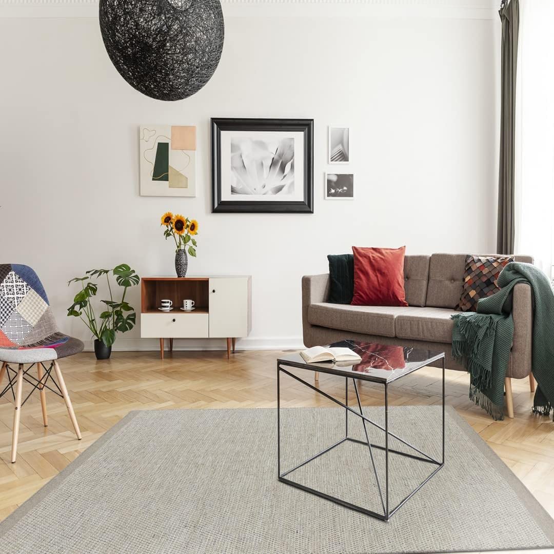 CARPETLIVE.com Woolen Carpets Anti Skid Rug Multipurpose Dhurrie for Living Room, Bedroom, Dining, Hall, Kids Room, Home Decor (Grey 4x6 Feet) (B08QJ9GMJD) Amazon Price History, Amazon Price Tracker