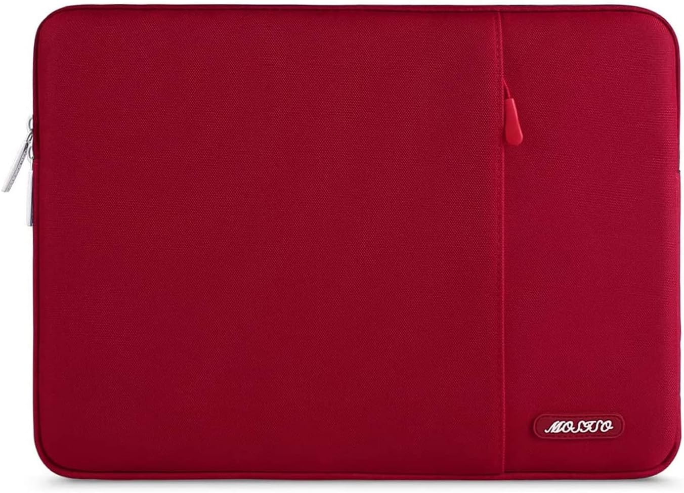 MOSISO Polyester Vertical Style Water Repellent Laptop Sleeve Case Bag Cover with Pocket 13 Inch Red MO-NEW-13PM-Poly-VS-Red