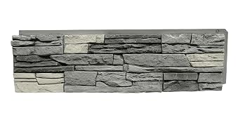 GenStone Faux Stacked Stone Panel 41" x 11.25" in Northern Slate Color for Do It Yourself Friendly Home Improvement Projects
