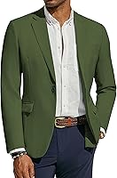 PJ PAUL JONES Men's Lightweight Breathable One-Button Casual Blazer Sport Coat for Summer Comfort