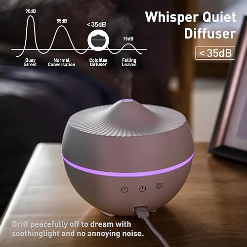 Miniatura 4 de Difusor de aceite esencial, humidificador silencioso de alta calidad, difusor de aroma de fragancia natural para el hogar con 7 luces LED que