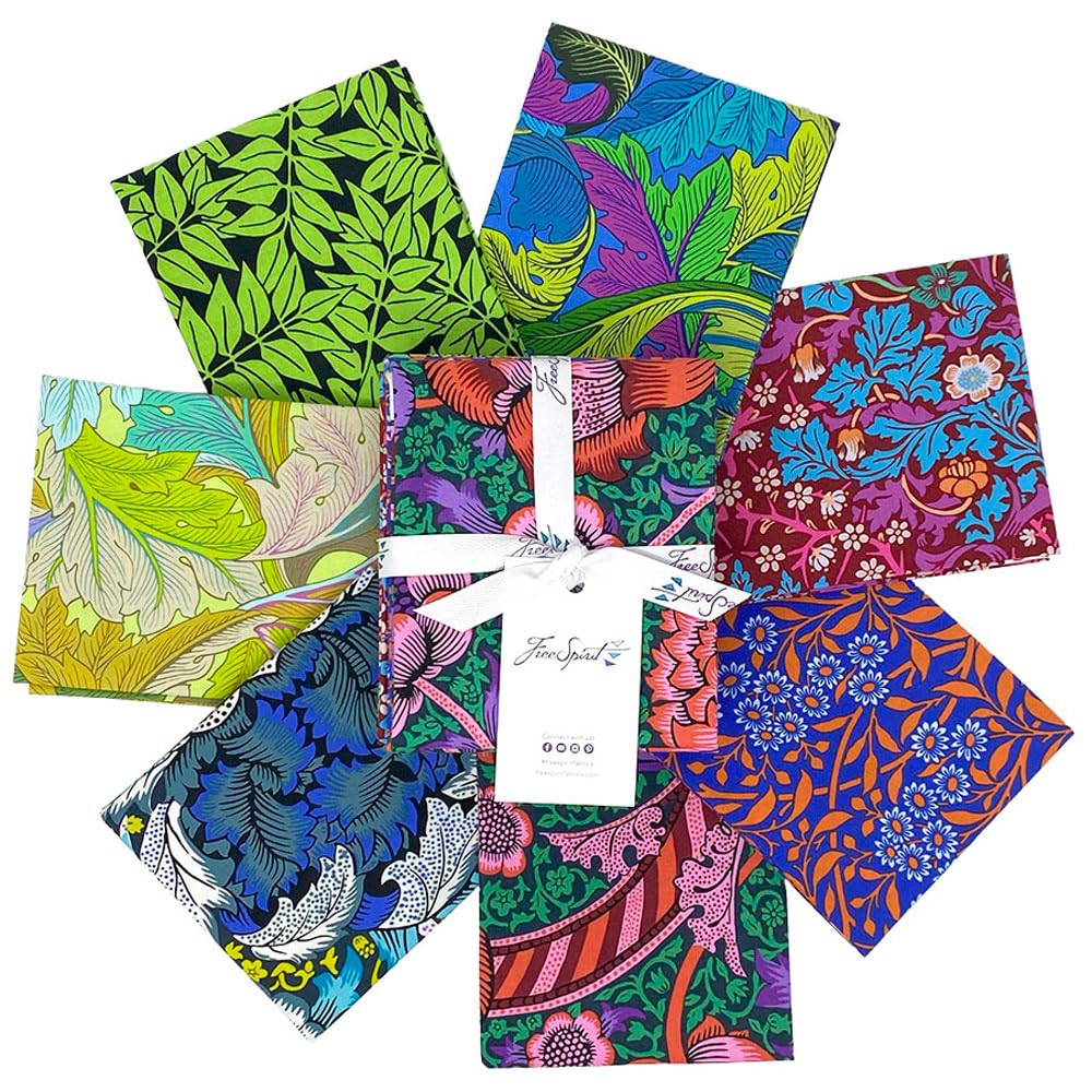 Kaffe Fassett x The Original Morris & Co. Bold 7 Fat Quarters FreeSpirit Fabrics