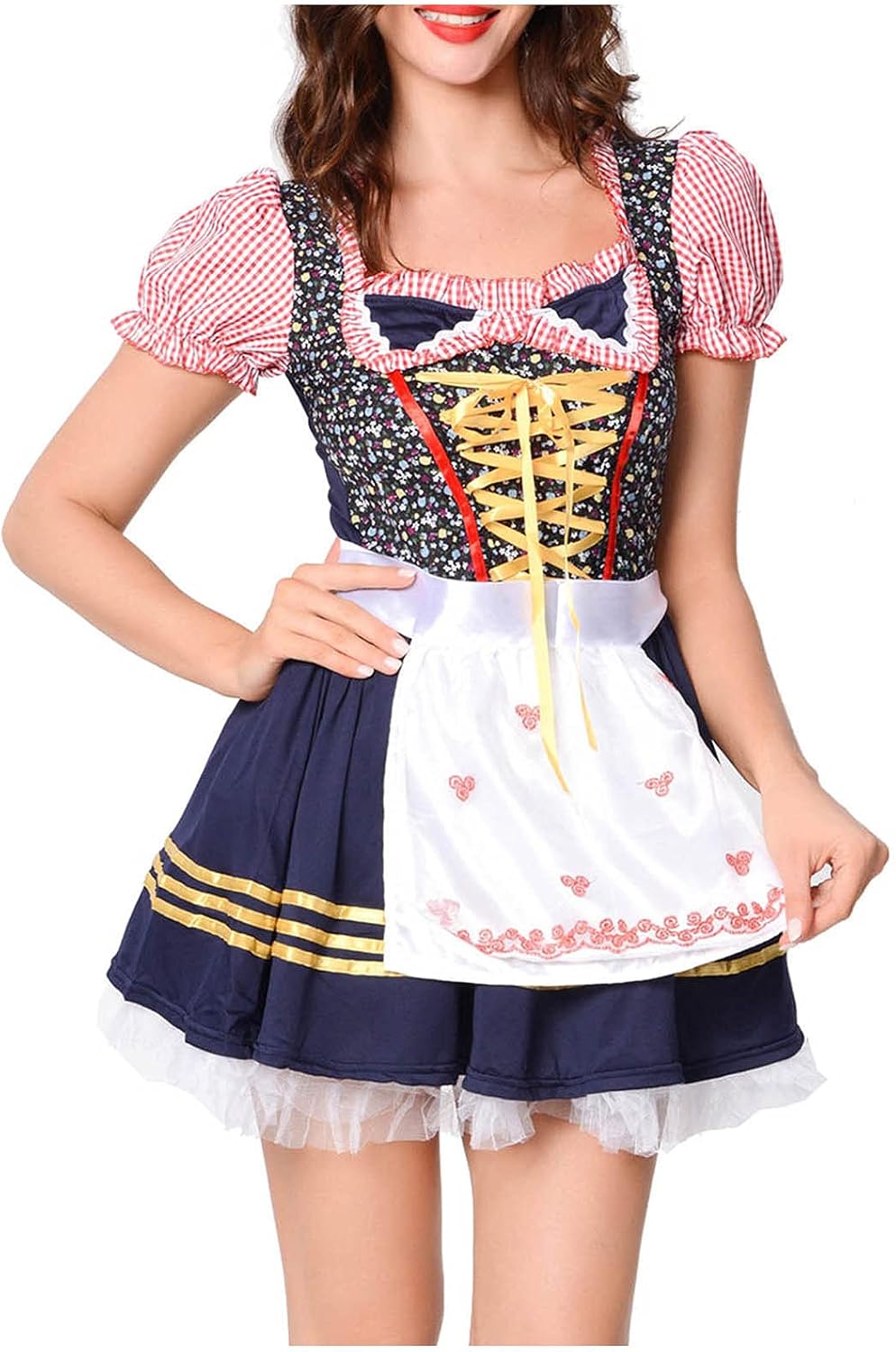 Mzkdieey Japanese Anime Cosplay Maid Outfit Dress for Women Japanese Maid Outfit Set Cute Halloween Makeup Cosplay Costume