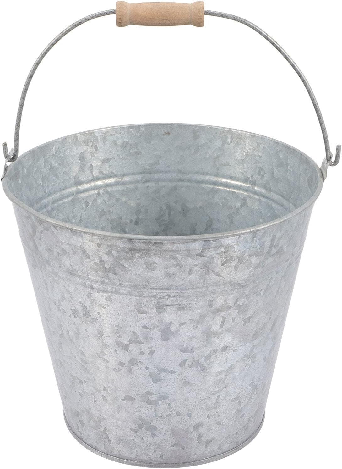 Metal Buckets with Handle Iron Pail Galvanized Bucket Compost Bin Food Waste Container Decorative Farmhouse Bucket Ash Bucket for Succulent
