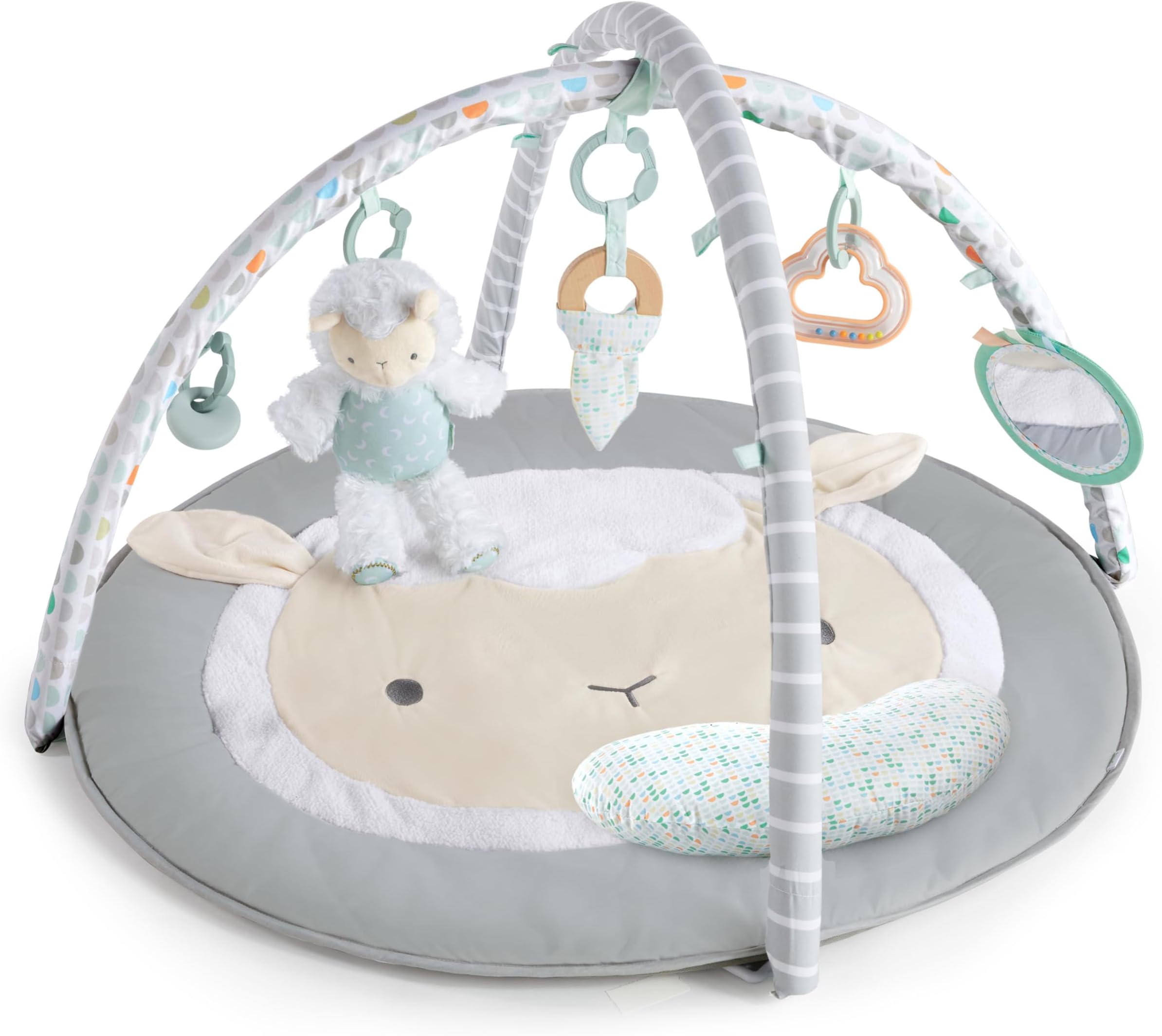 Ingenuity Sheppy’s Spot Ultra Plush Baby Activity Gym & Tummy Time Mat, Newborn and up - Corrie