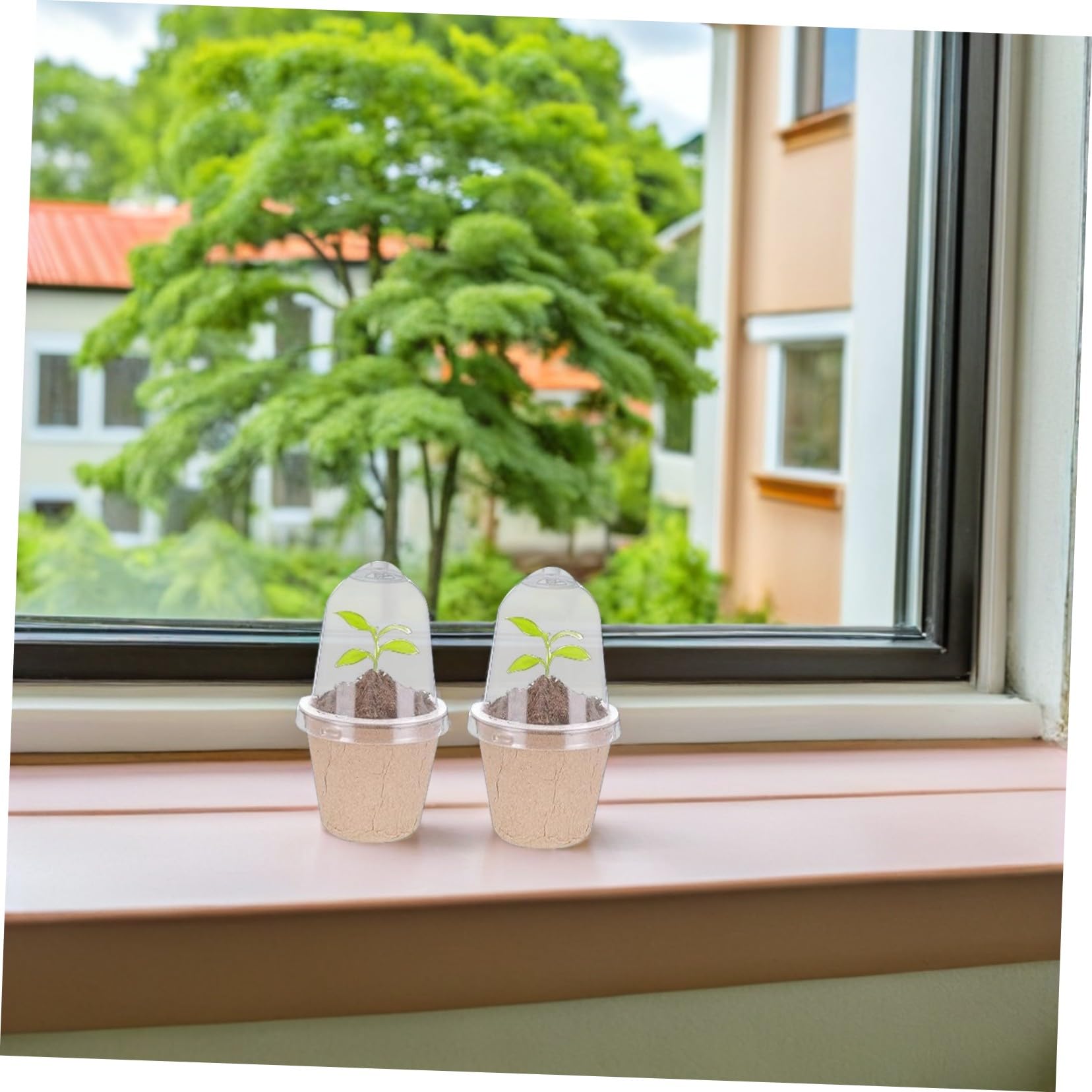 40 Pièces Pots de Culture Ronds de Papier pour Semis Contrôle Humidité Équilibré et Croissance des Racines pour Jardinage Intérieur et Projets Scolaires