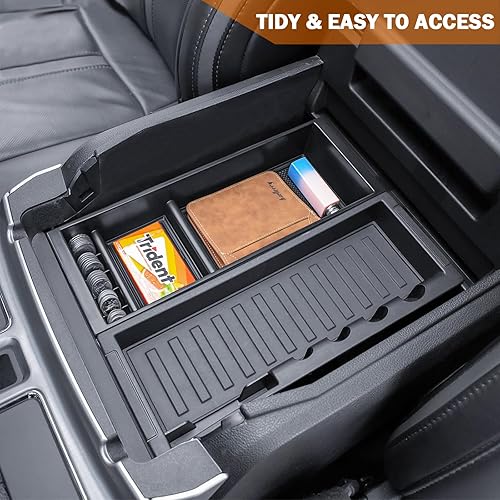 Miniatura 4 de TACOBRO Organizador de consola central compatible con accesorios Ford F150 2015-2020 F250350450 SuperDuty (2017-2022) y Expedition (2018-2024),