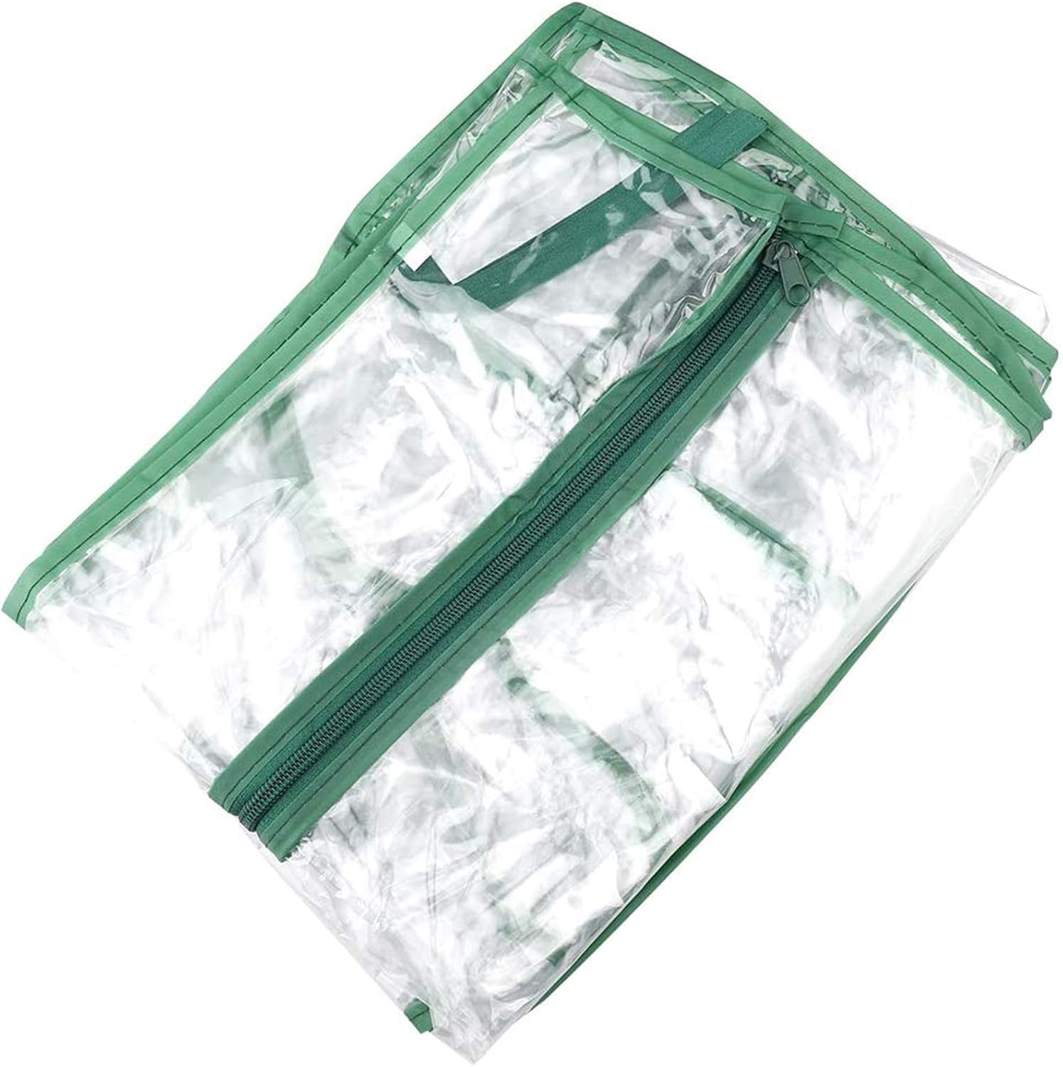 4-Tier Greenhouse Replacement Cover Clear PVC Greenhouse Cover with Roll-Up Zipper Door – 27″ L x 19″ W x 61″ H