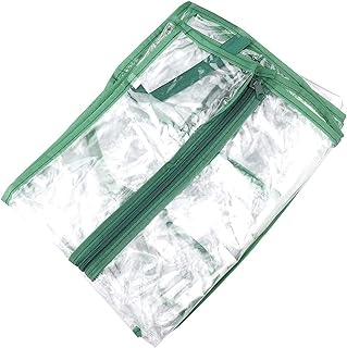 UWIOFF 4-Tier Greenhouse Replacement Cover Clear PVC Greenhouse Cover with Roll-Up Zipper Door - 27