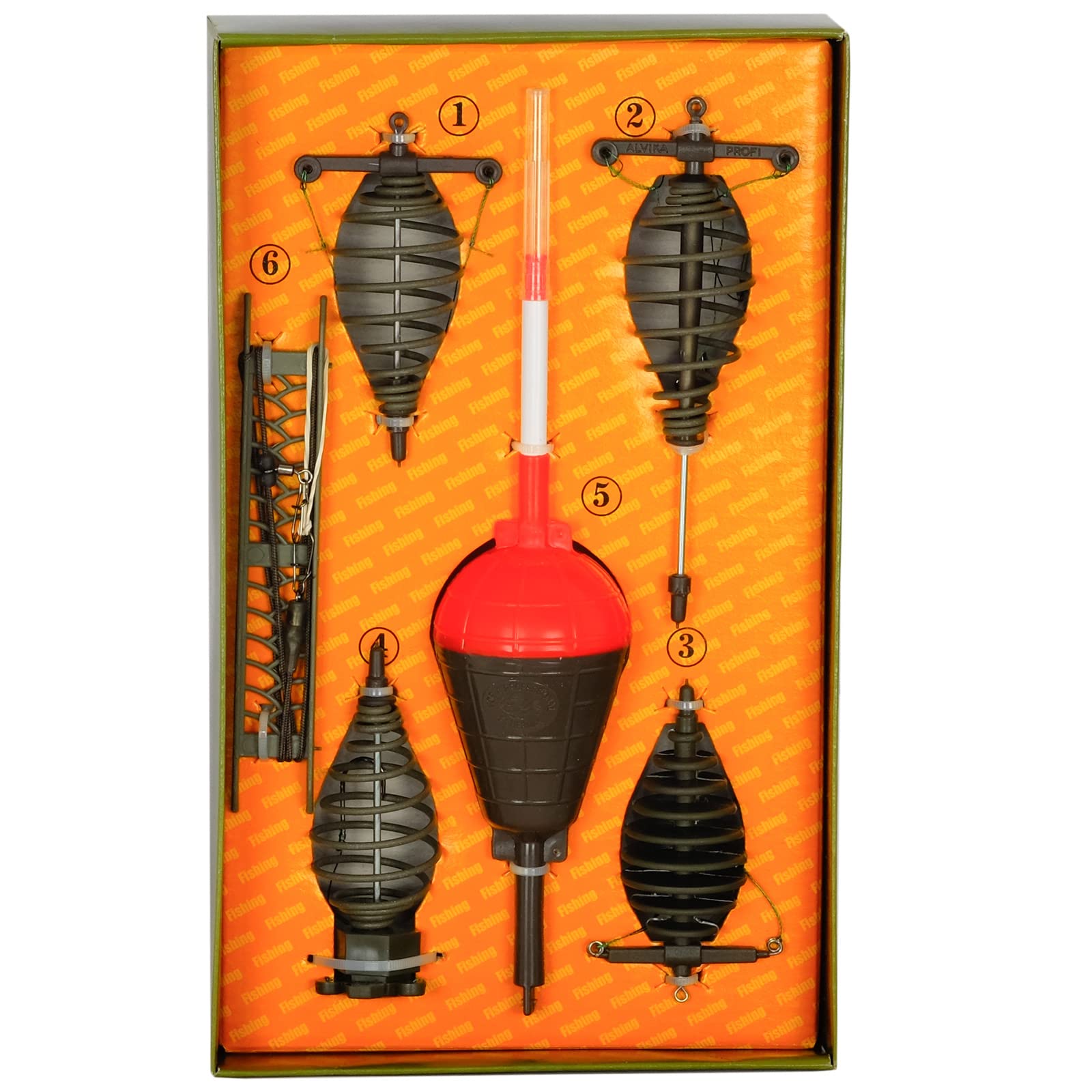 4BIG.fun Juego de Montaje de Flotador con Cesta de alimentación y Anzuelo para Pescar, Montaje en Superficie, para Carpa, Pesca, Listo para Montar, maletín de Pesca, Accesorios de