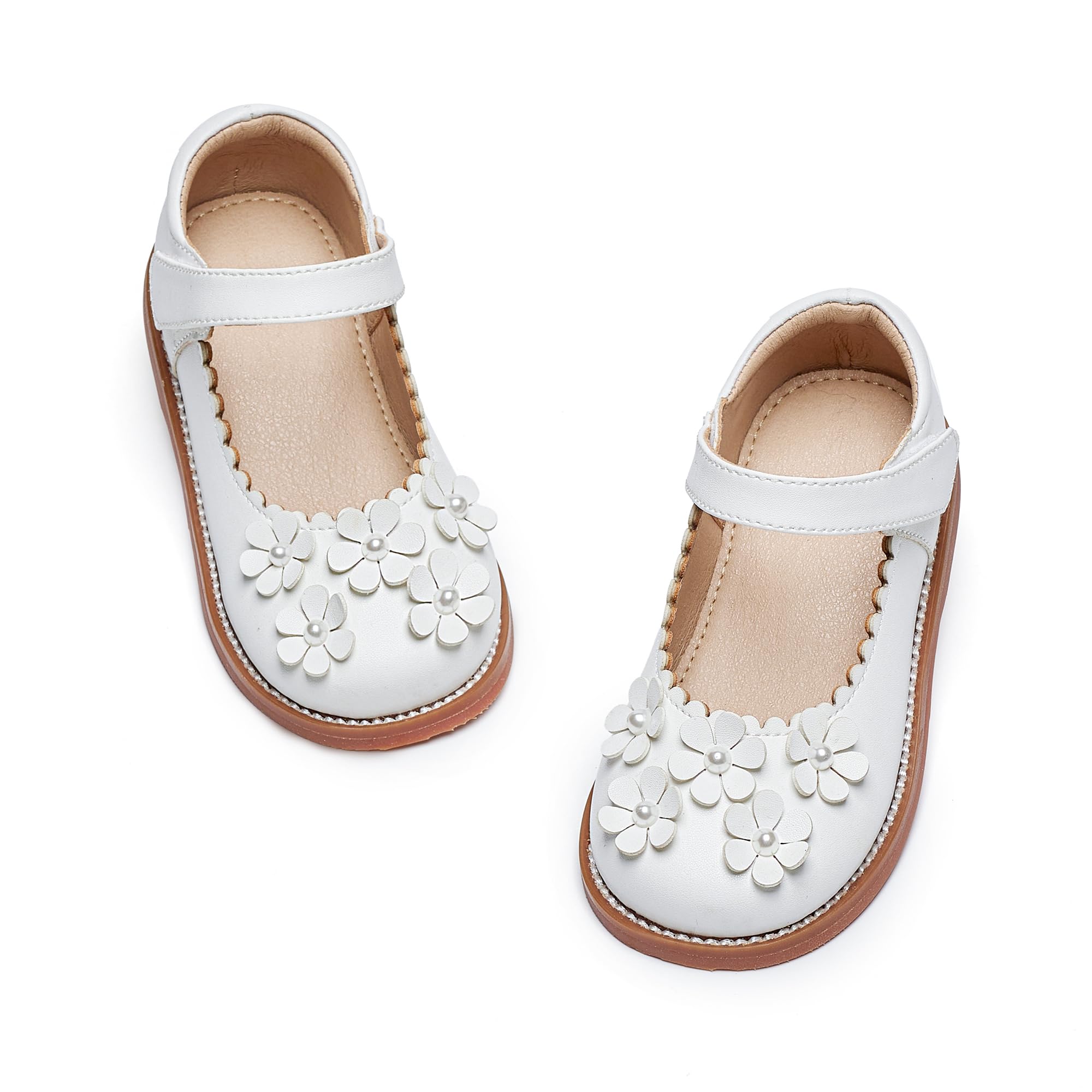 GINFIVE Toddler Girls Mary Jane School Oxford Dress Flat Shoes for Wedding
