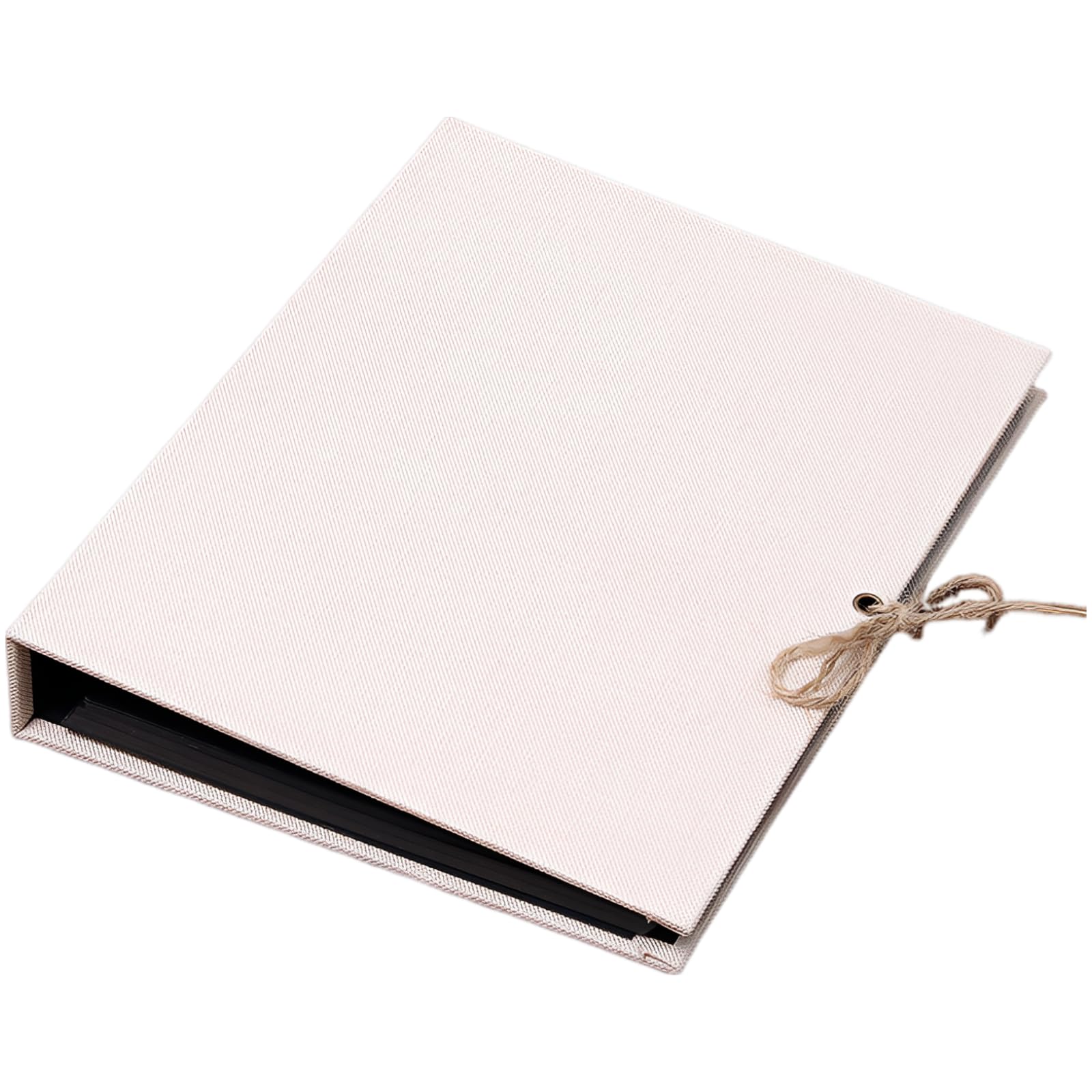 Album photo en lin de qualité supérieure avec couverture en tissu beige