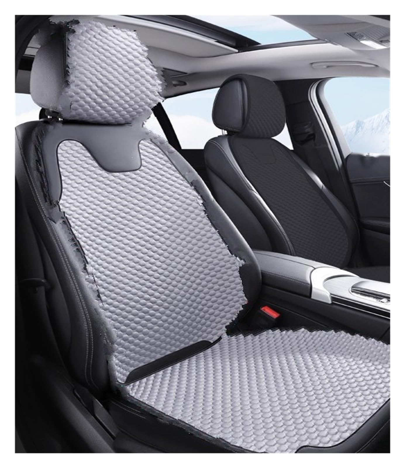 Housses de siège de Voiture Housses De Siège Auto Universelles Respirantes Housse de siège(Grey 1 Set Front)