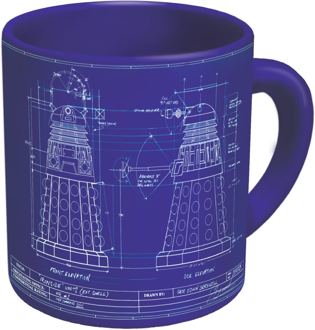 The Unemployed Philosophers Guild Doctor Who - Genesis of the Daleks Coffee Mug - Study the Blueprints of the Dalek While You Drink Your Beverage - Comes in a Fun Gift Box