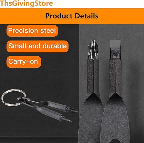 Miniatura 8 de Juego de herramientas de destornillador de bolsillo de 10 piezas, kit de herramientas para exteriores, destornillador de viaje con llavero para