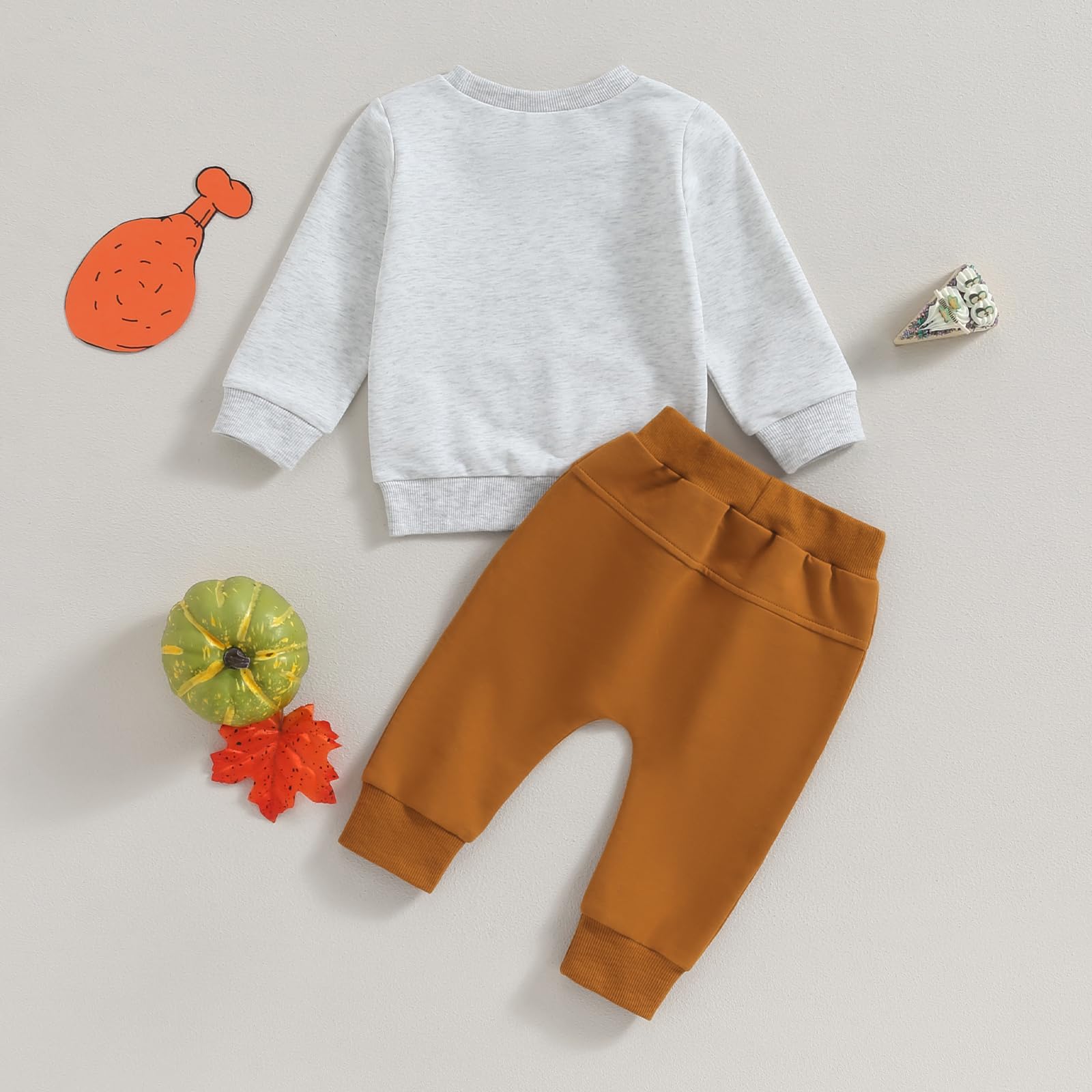 My First Thanksgiving - Conjunto de sudadera de manga larga con diseño de pavo para bebé, conjunto de pantalones deportivos para recién nacido, ropa de otoño