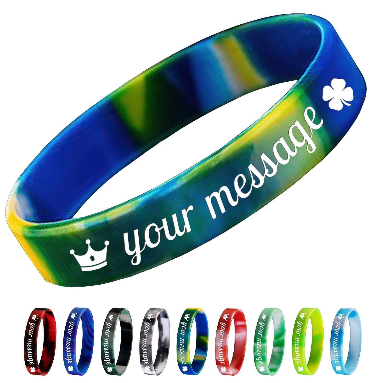 Aokizkdzsw Custom Silicone Wristbands - Personalized Customizable Rubber Bracelets for Text/LOGO, Motivation, Events, Gifts, Support, Awareness