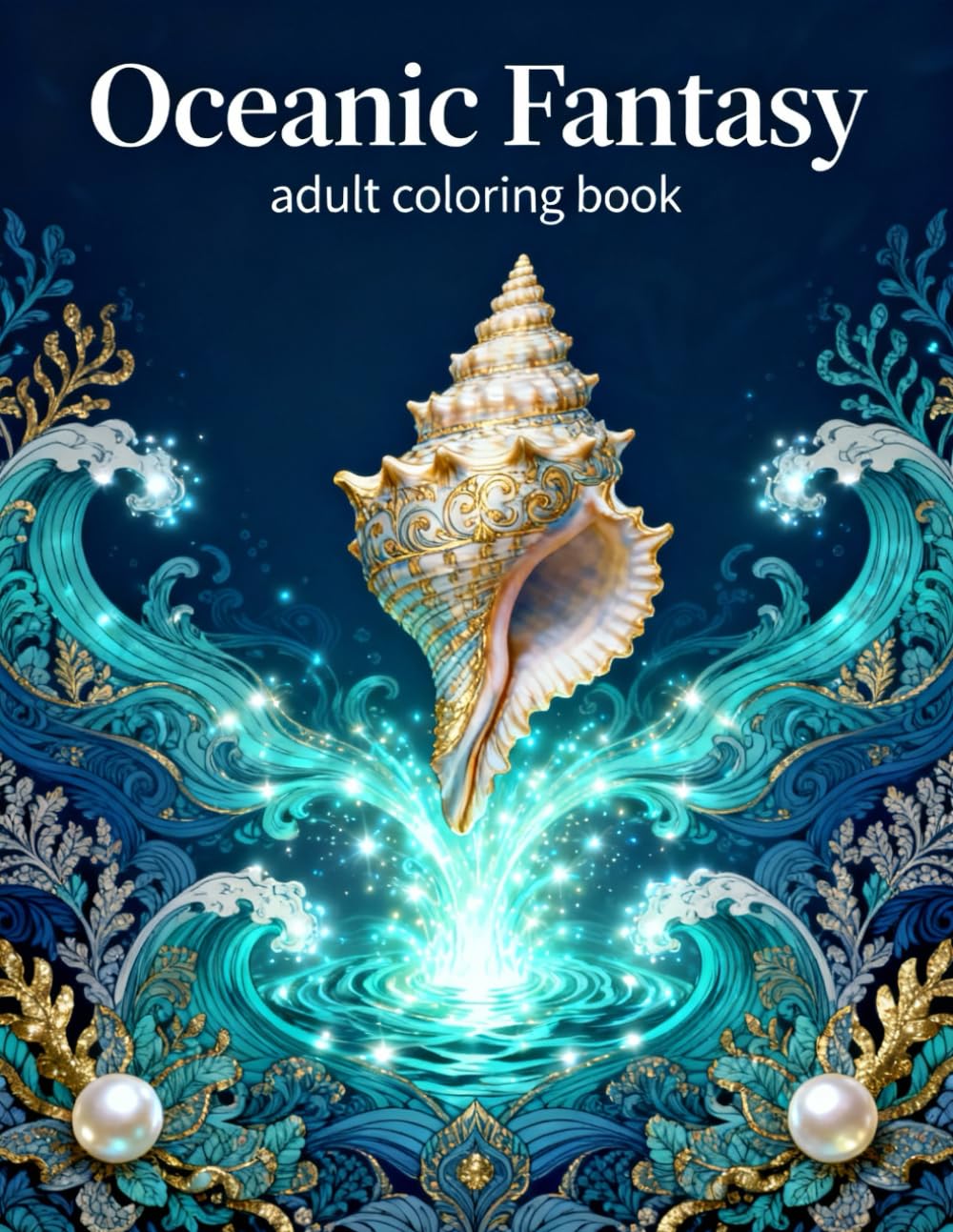 Oceanic Fantasy: A Relaxing Adult Coloring Book with Enchanting Sea Creatures, Magical Oceans, and Intricate Underwater Designs