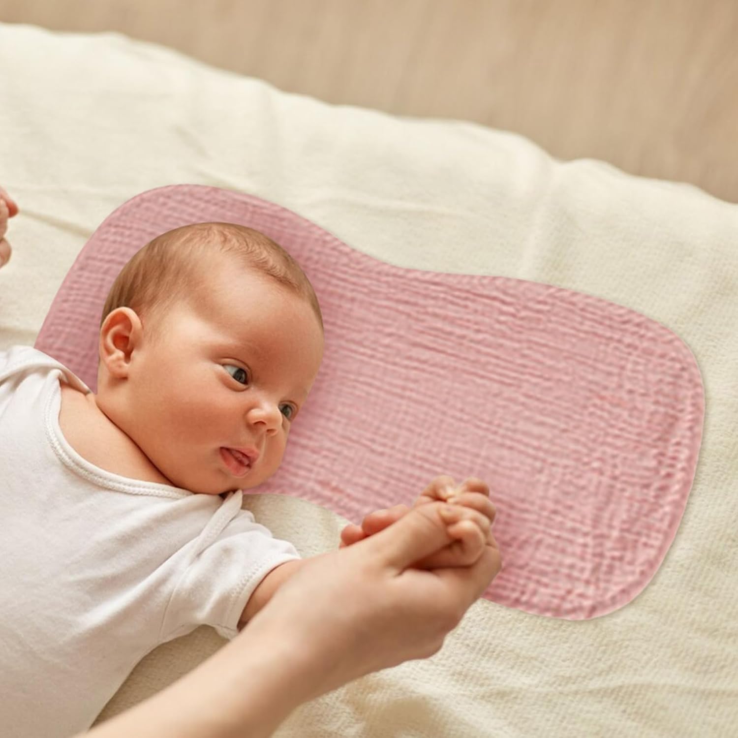 4pcs Burp Cloths Cotton Absorbent Newborn Towel for Spit up Soft and Breathable Design for Boy Girl Care