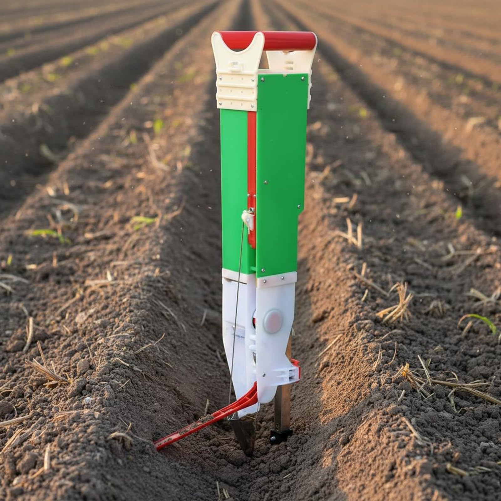 F Fityle Sembradora Manual Multifunción Sembrador Herramienta Agrícola con Alineación de Filas y Control de Semillas Apta para Maíz Soja y Verduras Adecuada, Style to 1