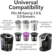 Vista 4 de Kit de recarga reutilizable de K Cup: cuchara de café de metal y relleno de café de aluminio, diseñado para llenar café en cápsulas K 1.0/2.0