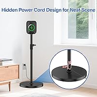 Vista 5 de Soporte de altavoz de altura ajustable para Homepod 1 y Homepod 2, soporte integrado para gestión de cables - Soportes de altavoz de piso