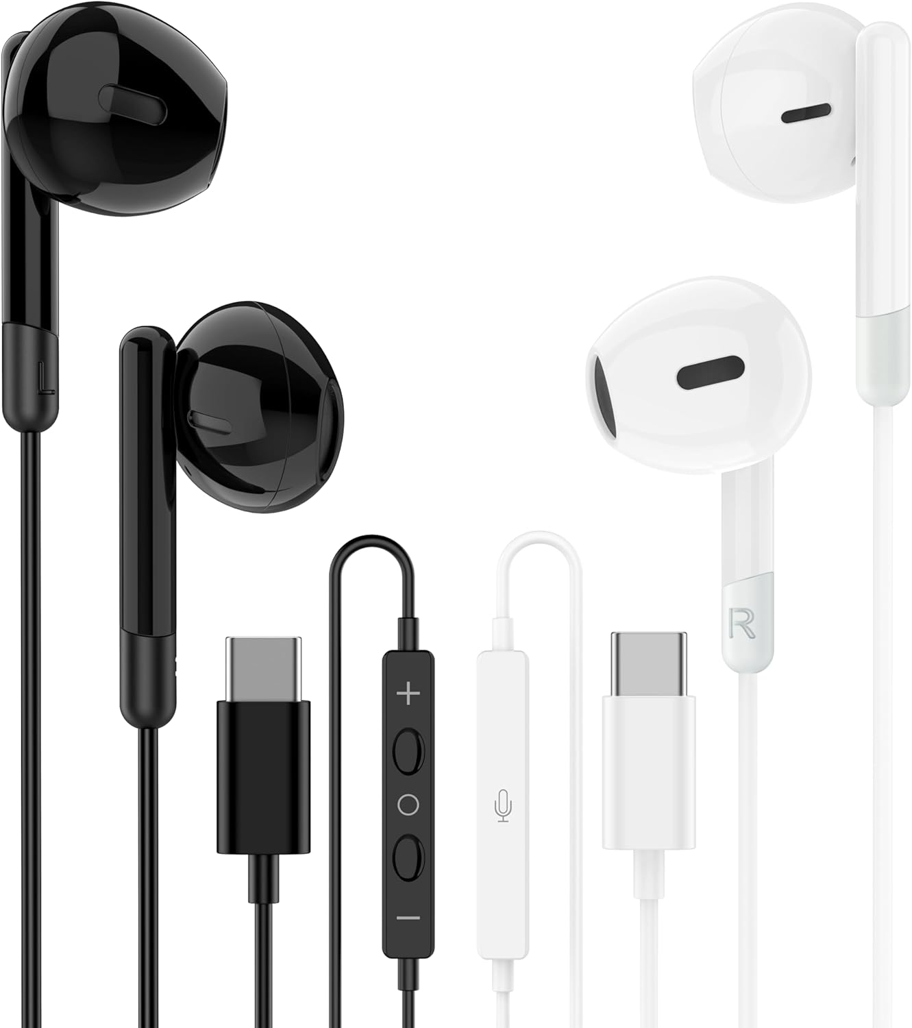 2 Packs-USB C Wired Headphones for iPhone 15/16,Type C with Microphone & Remote Noise Cancelling in-… 2 Packs-USB C Wired Headphones for iPhone 15/16,Type C with Microphone & Remote Noise Cancelling in-…
