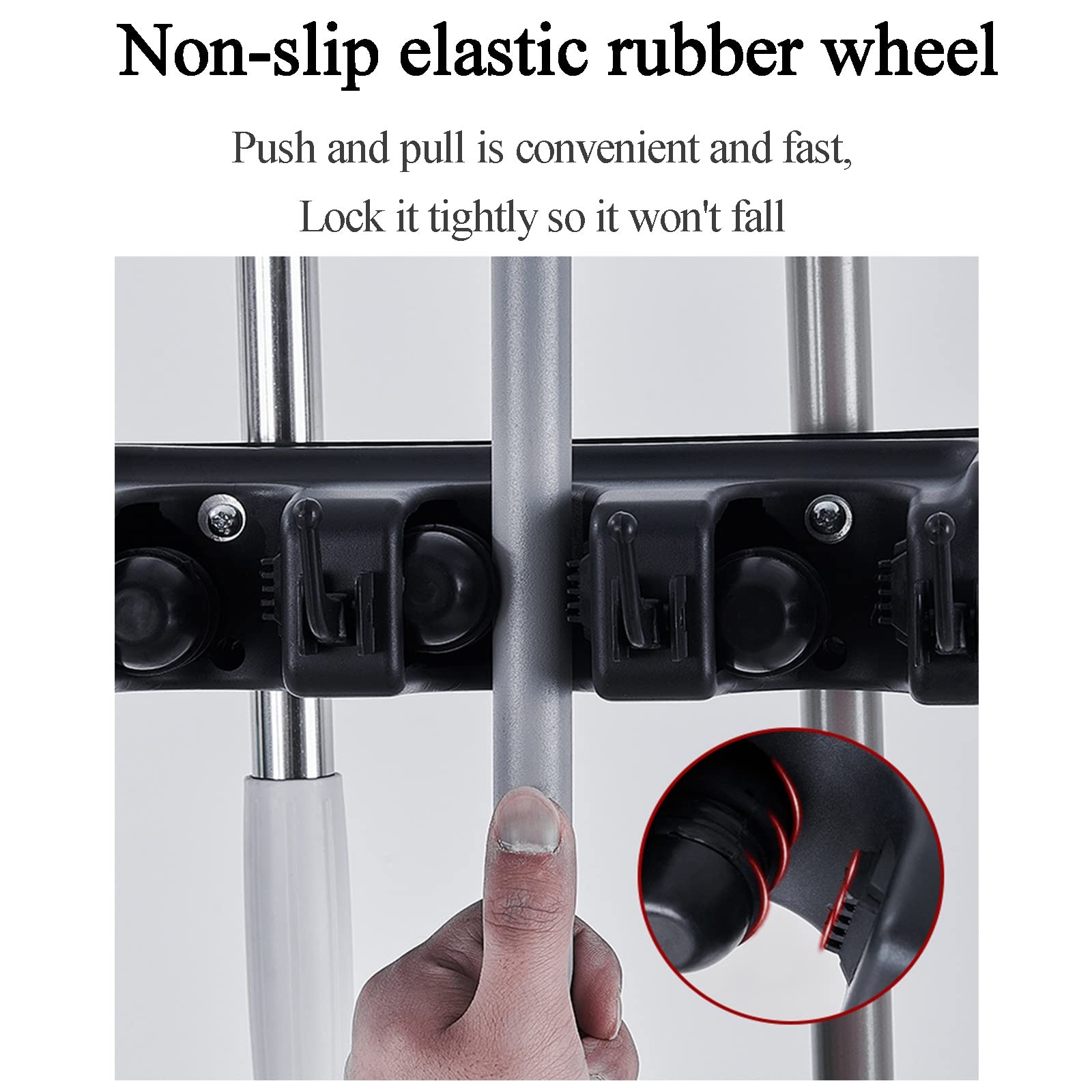 Escurridor de Acero Inoxidable para Suelo, Soporte para escobas y fregonas, Fregadero de Suelo, Organizador para artículos de Limpieza, Almacenamiento en g,