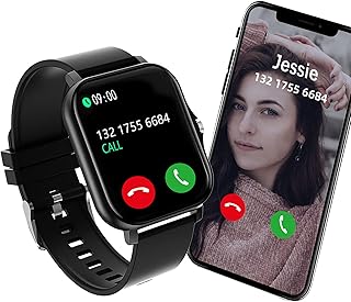 Relógio Smartwatch Inteligente XFTOPSE Y13 para Masculino e Feminino com Chamada Bluetooth, Monitor de Oxigênio, Freqüência Cardíaca, Pressão Sanguínea, Sono, 8 Modos Esportivos(Preto)