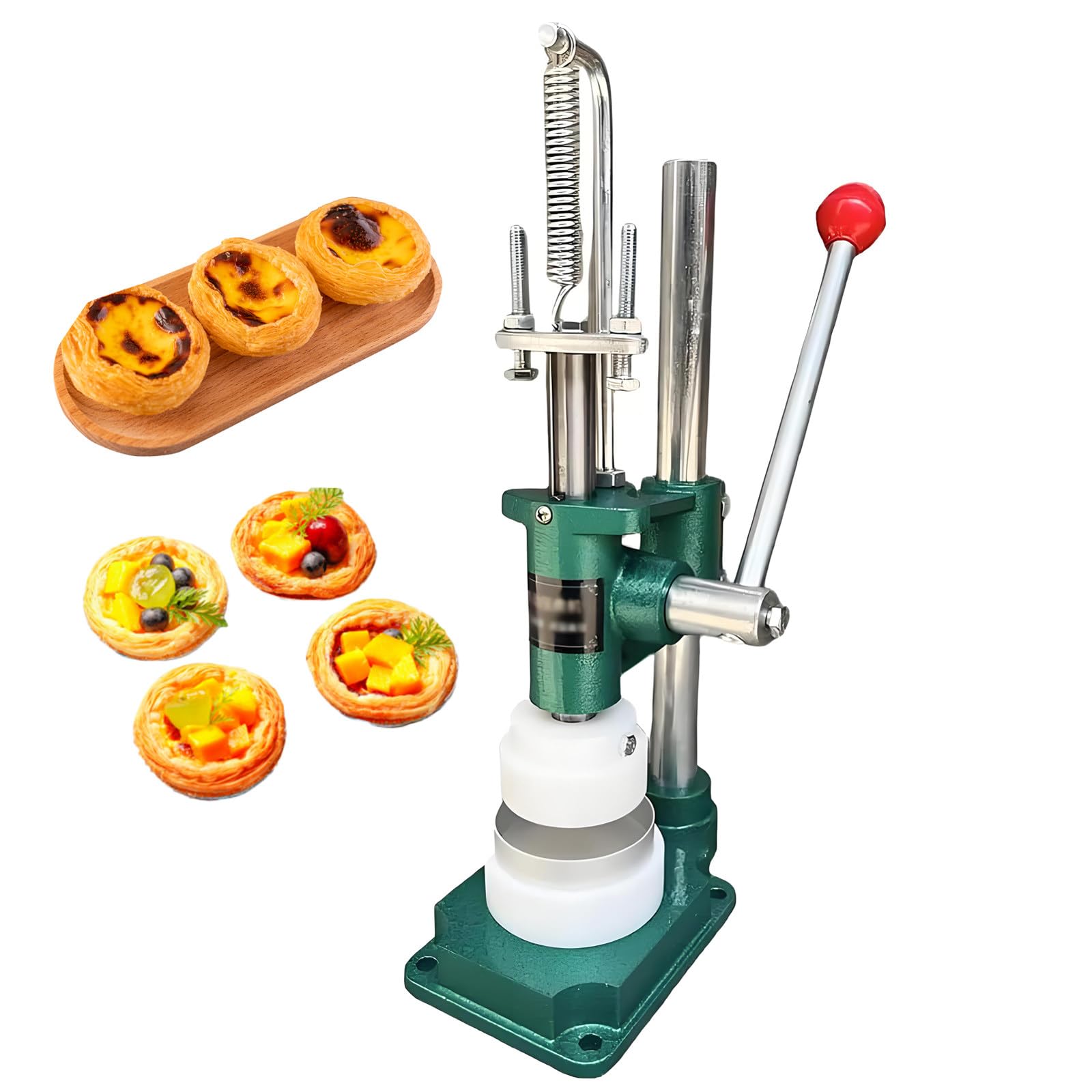 GSHSHOU Egg Tart Pressing Machine - Manual Maker for Cake Shops, Custard Tart Shell Mold, Hand Press Tool for Commercial and Home Use Y29