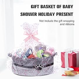 Small Woven Baskets for Organizing Rope Storage Basket with Handle Cute Cotton Basket for Nursery Gift Dog Toy Storage Bins for Toy Organizer-Black&Grey