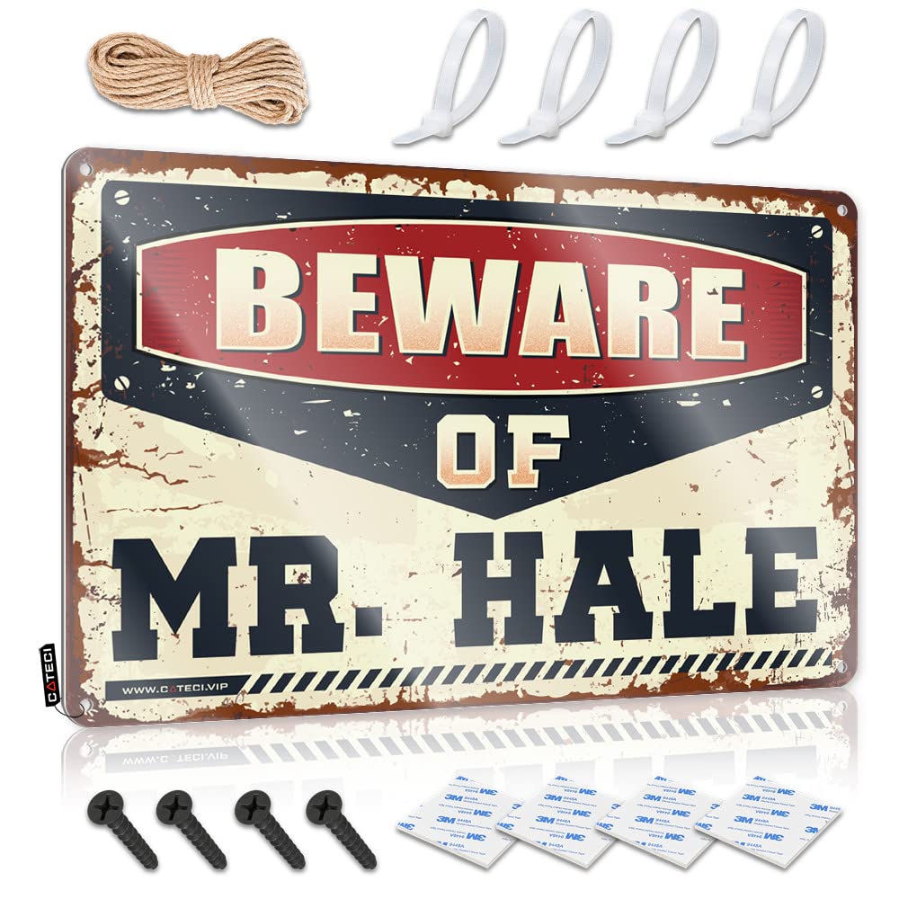 Fzfn Colour Vintage Poster Porch Decorations Vintage Style | Beware Of Mr. Hale Stunning Soft Area Home Decor(30X40cm)