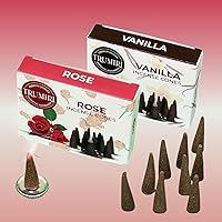 Vista 78 de TRUMIRI Incense Cones - Combo Pack of 20 Cone Incense - 10 Nag Champa + 10 Palo Santo - Insence Cones - Incense Cones Scented - Cone Incense Scents