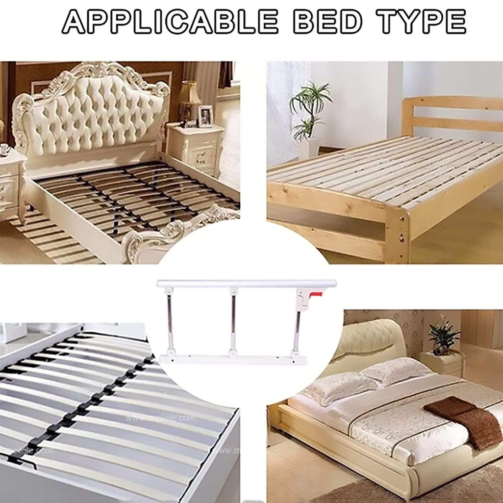 Barandillas de Cama, Barra de Apoyo anticaída for Adultos, barandillas Plegables for Cama, Dispositivos de Asistencia de Seguridad, barandillas Laterales for el Cuidado en el hogar
