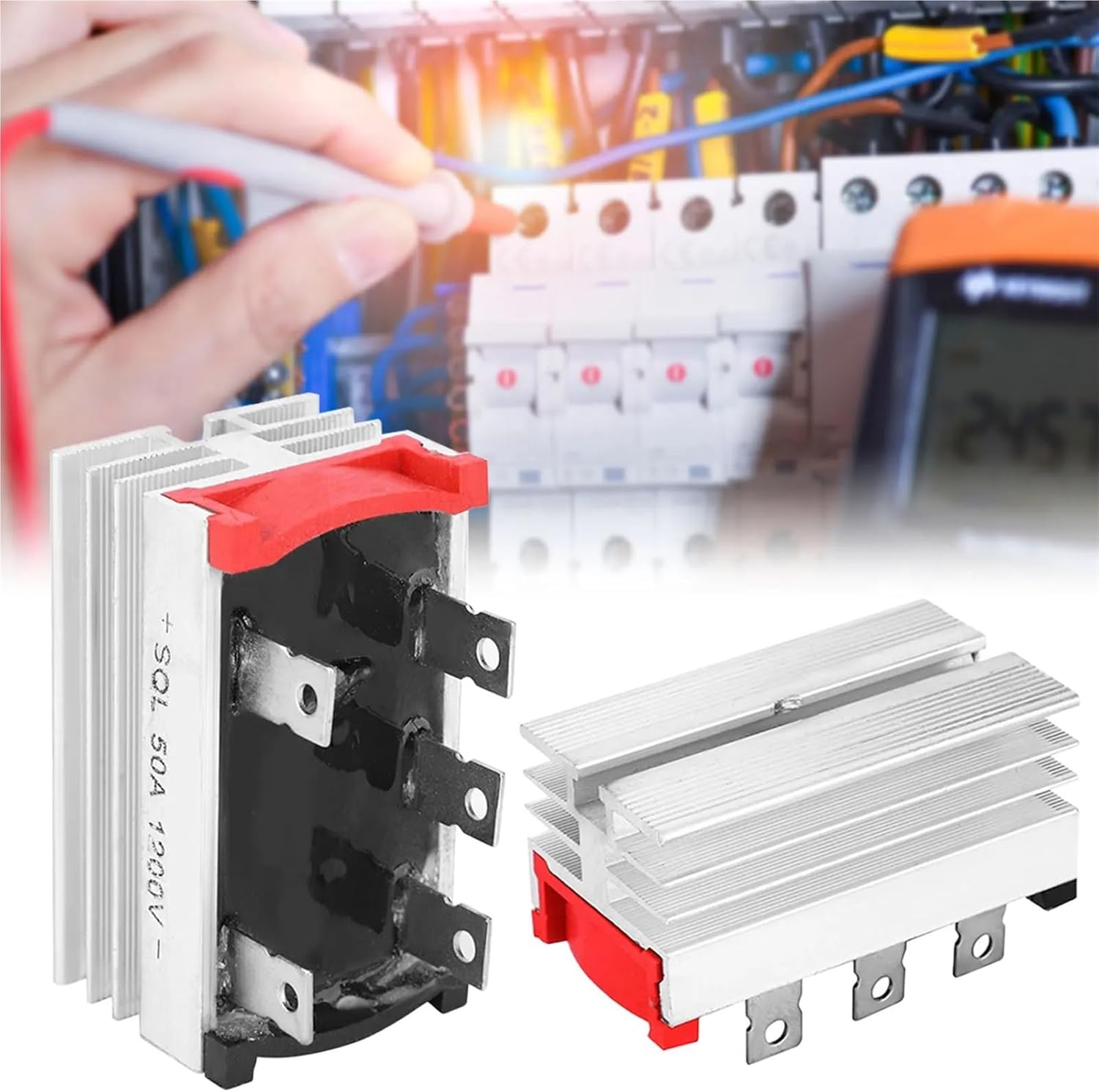 2pcs Bridges Rectifier Metal 3 Phase Full Bridges Diode to Ac-Power Rectifier for Industrialised Remote Control Systems Power