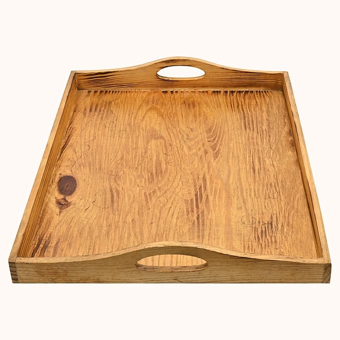 Xyloid Pine Wood Large Size Serving/Hamper Packing Tray 21x16 inches