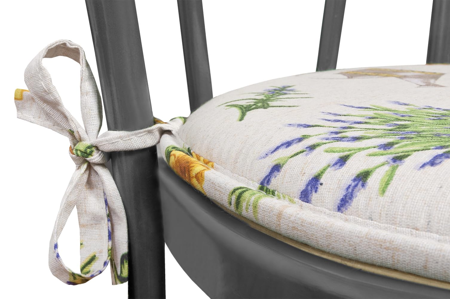 emmevi Set 4 Cuscini Sedia Provenza Rotondi Cotone Lavabili Morbidi Coprisedie Tondi Stile Provenzale
