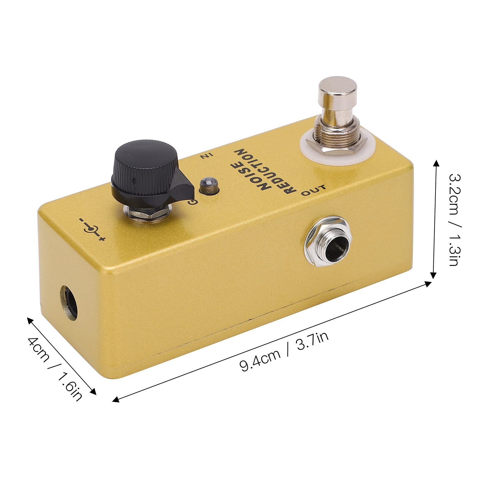 Efecto De Reducción De Ruido Carcasa De Efecto De Guitarra De Metal 26dB Pedal De Puerta De Ruido Supresor De Murmullo De Ruido Herramienta De Afinación De Guitarra Eléctrica Con Indicador LED