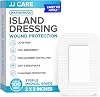 JJ CARE Waterproof Adhesive Island Dressing [Pack of 100], 2 x 3 Sterile Bordered Gauze, Breathable Island Wound Dressing, Individually Wrapped Adhesive Gauze Bandages with Non-Stick Central Pad