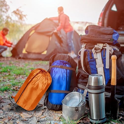 Miniatura 6 de Tudomro Saco de dormir de camping para adultos y niños, ligero, plegable, impermeable, equipo de campamento para mantener el calor para primavera,