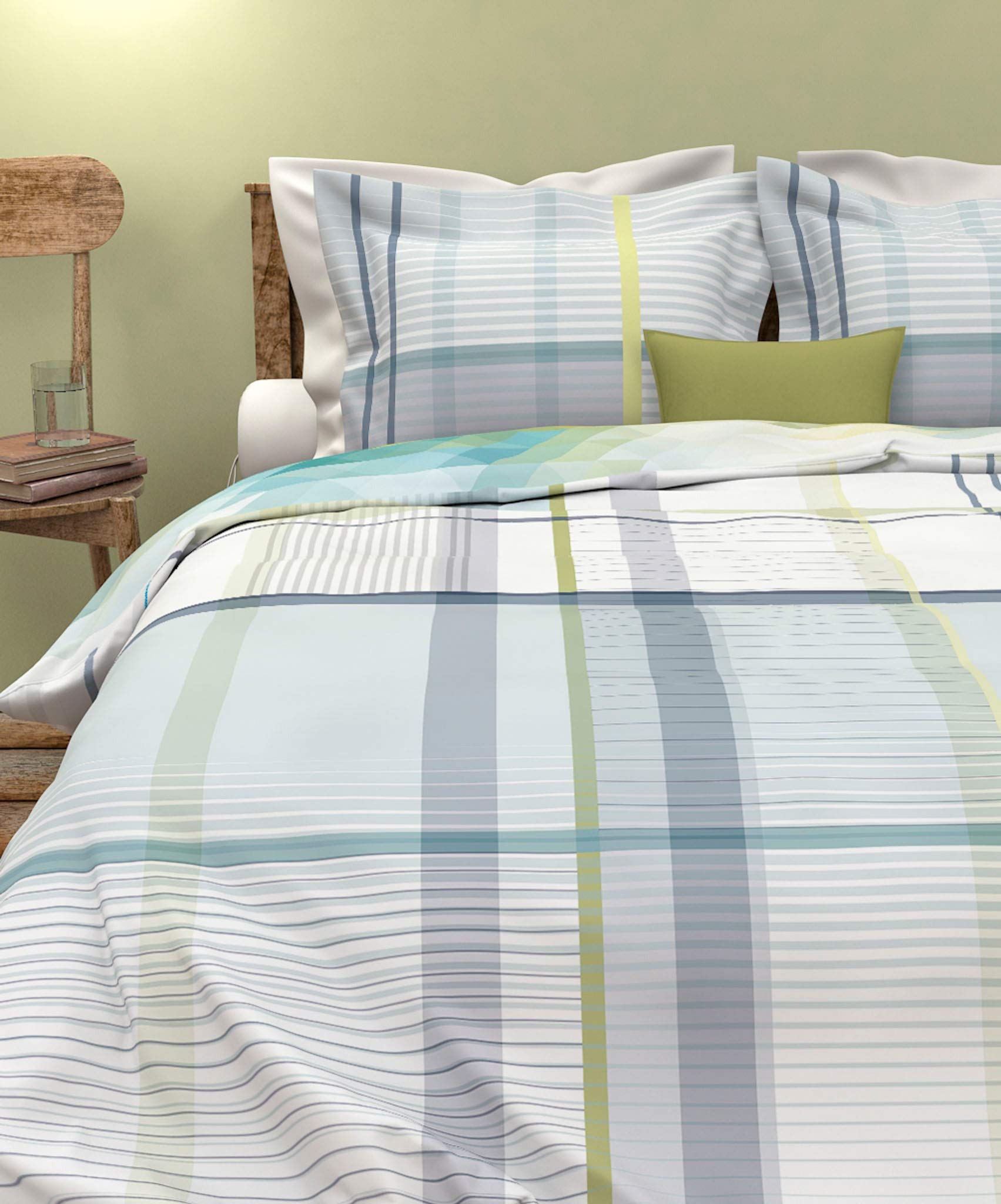 Heckett Lane Duvet Cover, Blue, 135 x 200 cm - Image 4