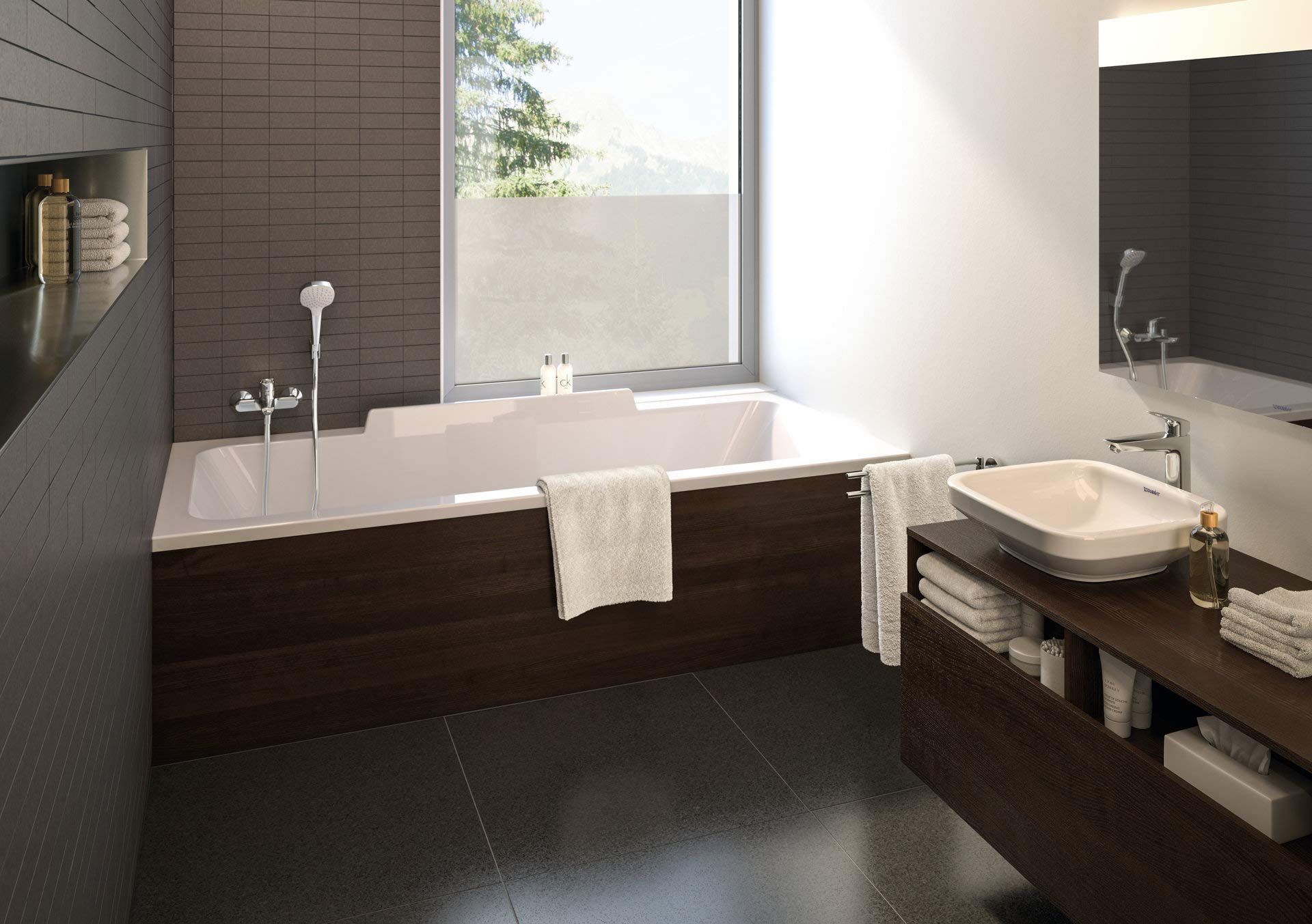 hansgrohe Zestaw prysznicowy Croma Select E, słuchawka prysznicowa z wężem i uchwytem, słuchawka prysznicowa z 1 rodzajem strumienia, biała/chrom