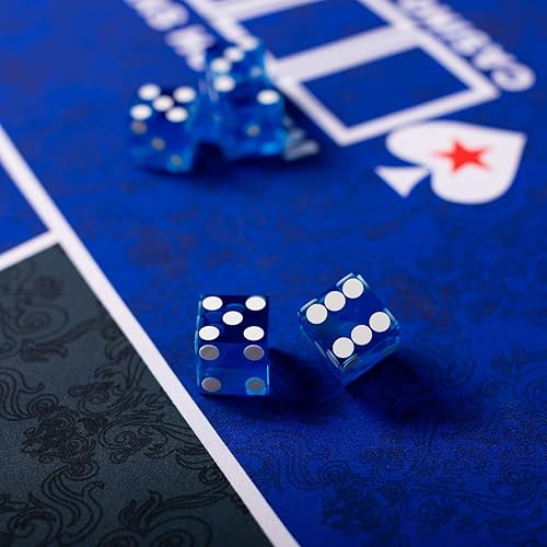 Miniatura 6 de Juego de 5 dados de casino de grado AAA de 0.73 pulgadas con bordes de navaja para juegos de rol, apilamiento de dados, juegos de dados Yahtzee (5