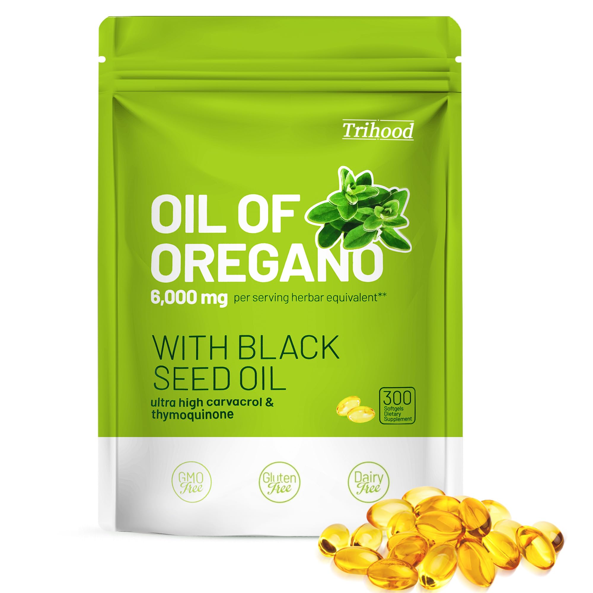Oil of Oregano and Black Seed Oil Softgels 300